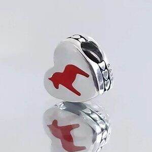 Pandora Dala Horse Schweden Schriftzug Sweden und schwedisches Dalapferd Charm